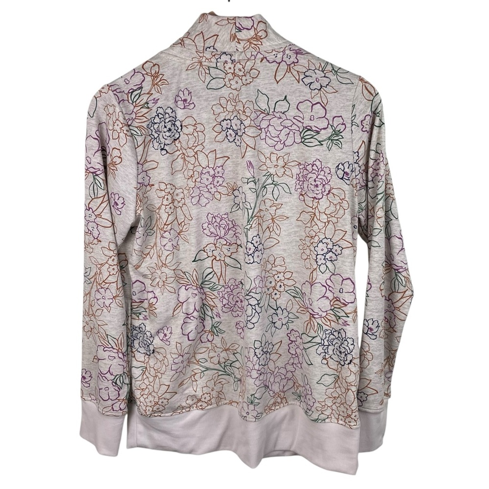 Cuddl Duds Lightweight Comfort Drape Front Cardigan Multicolor Floral Medium - Picture 3 of 13